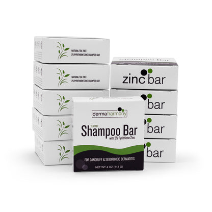 2% Pyrithione Zinc Dandruff & Seborrheic Dermatitis Shampoo Bar - Tea Tree