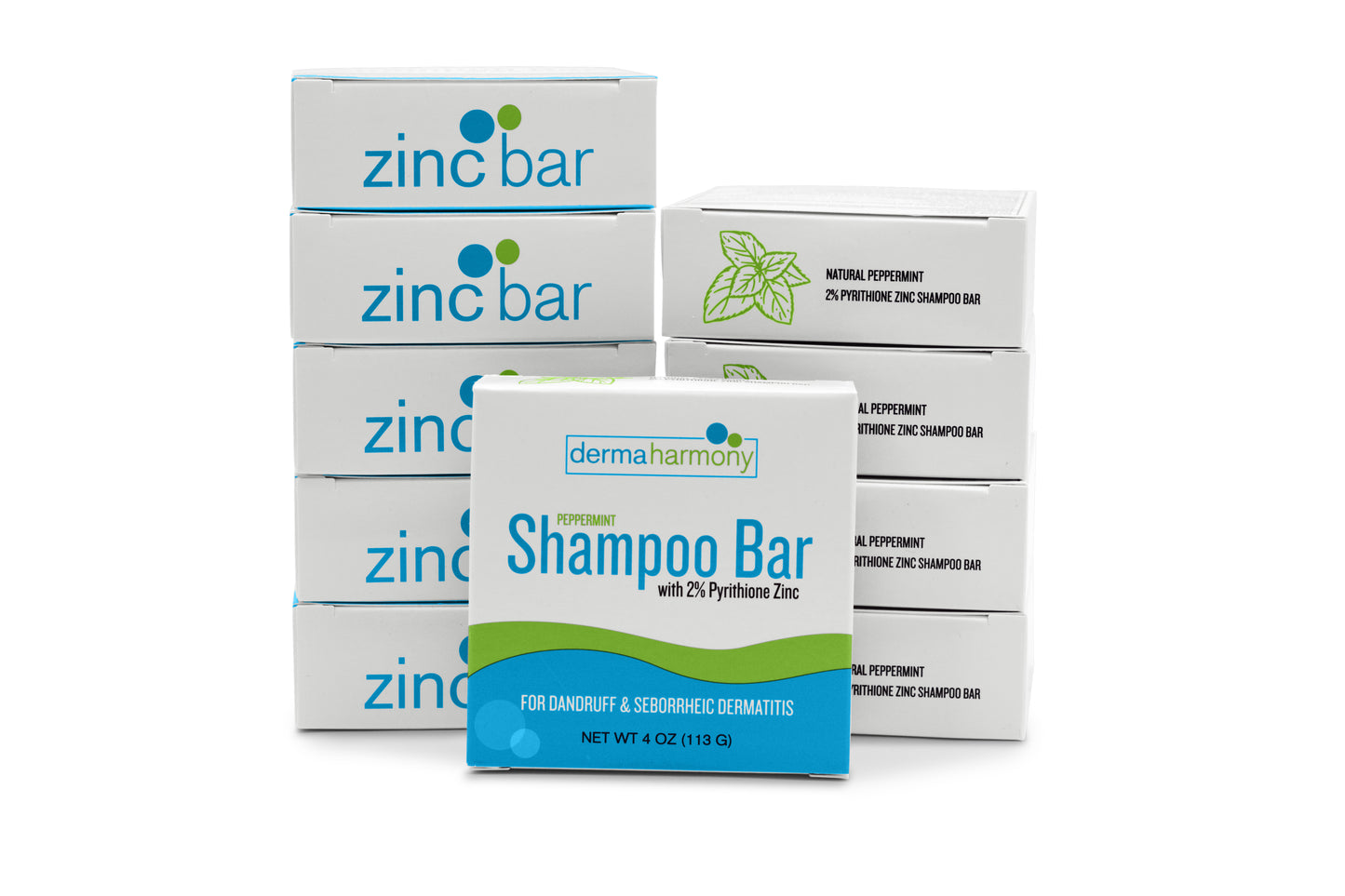 2% Pyrithione Zinc Dandruff & Seborrheic Dermatitis Shampoo Bar - Peppermint