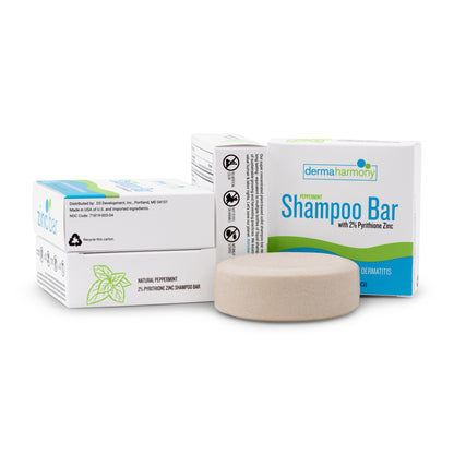 2% Pyrithione Zinc Dandruff & Seborrheic Dermatitis Shampoo Bar - Peppermint