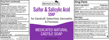 Sulfur & Salicylic Acid Castile Soap (Liquid)